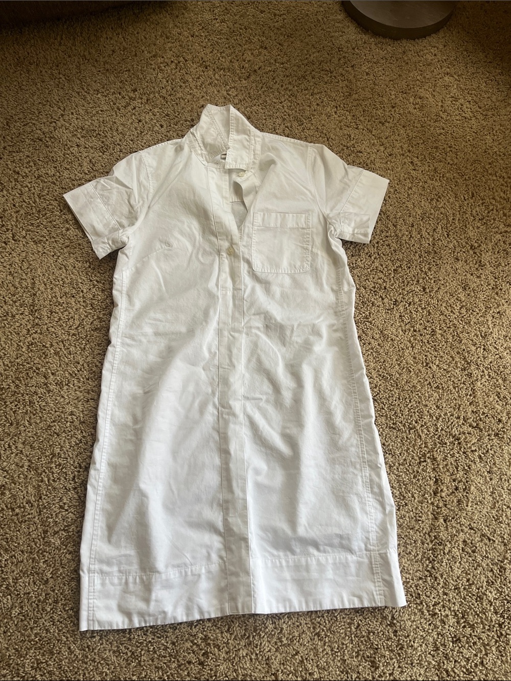 J. Crew White Button-Up Shirt Dress